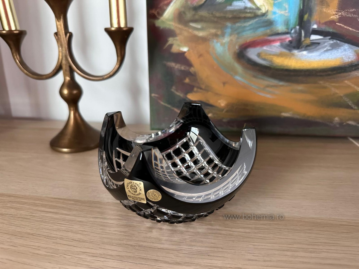 BOL 14 CM DIN CRISTAL DE BOHEMIA -QUADRUS