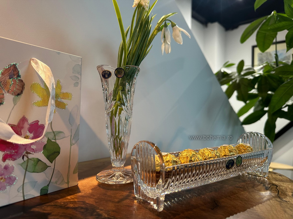 CADOU DE SFANTA ELENA - VAZA SI BOL CRISTAL BOHEMIA  ANNA