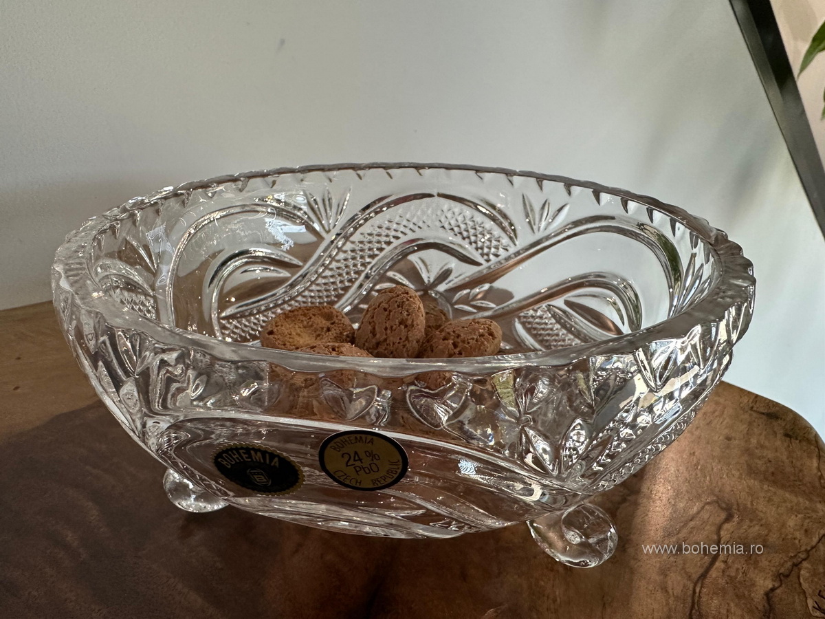 BOL 18 CM CU PICIORUSE CRISTAL DE BOHEMIA -MARYLIN
