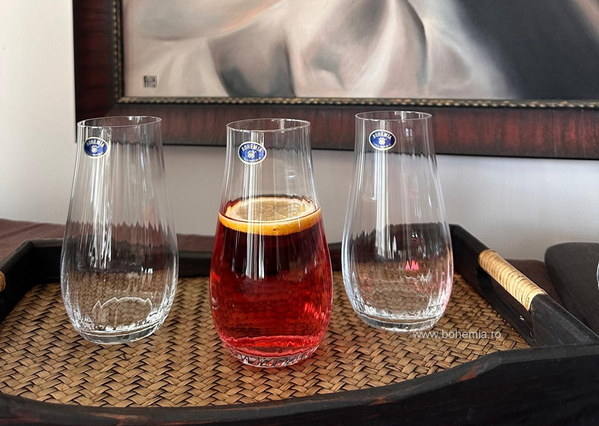 PAHARE LONGDRINK 450 ML BOHEMIA CRISTALIN-LIMOSA OPTIC