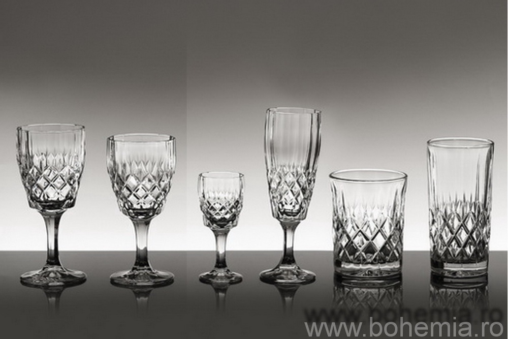 Colectia ANGELA -Set 36 pahare diferite cristal de Bohemia