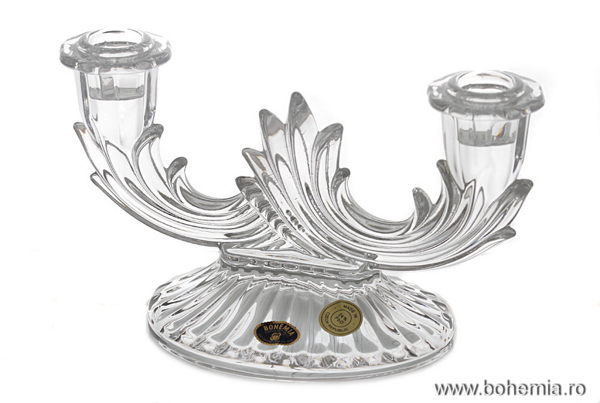 CANDLEHOLDER BOHEMIA CRYSTAL