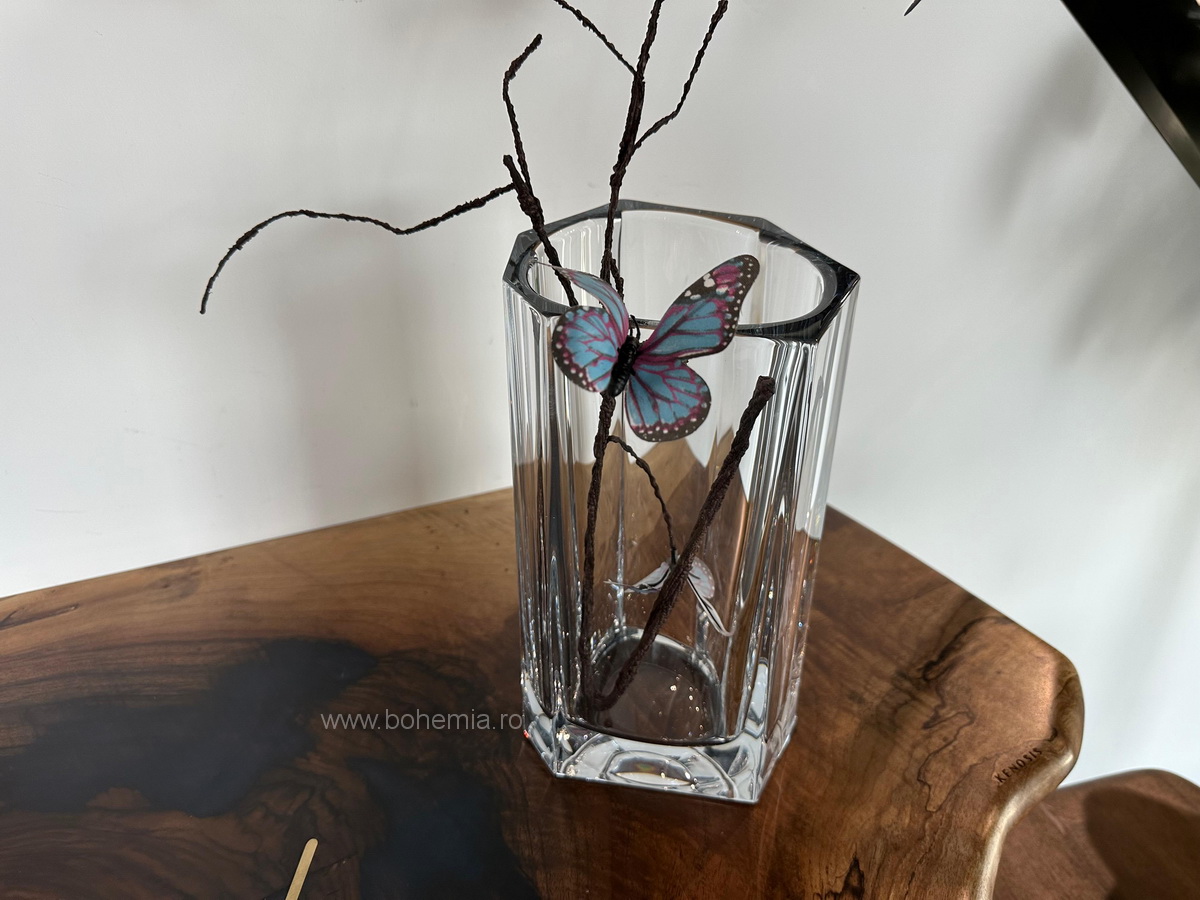 VAZA BOHEMIA CRISTALIN 25 cm - AIRA BAZALT
