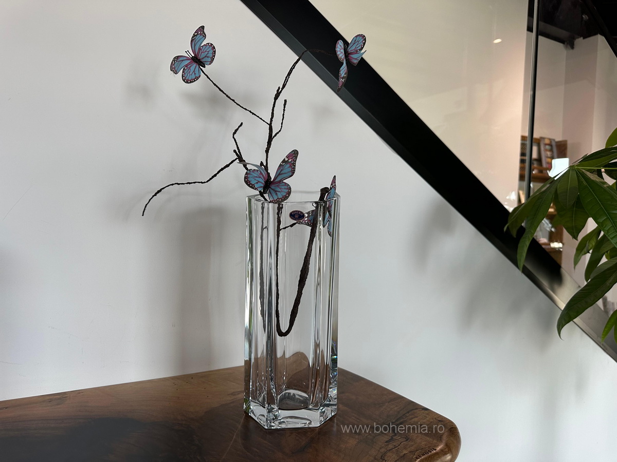 VAZA BOHEMIA CRISTALIN 30 cm - AIRA BAZALT