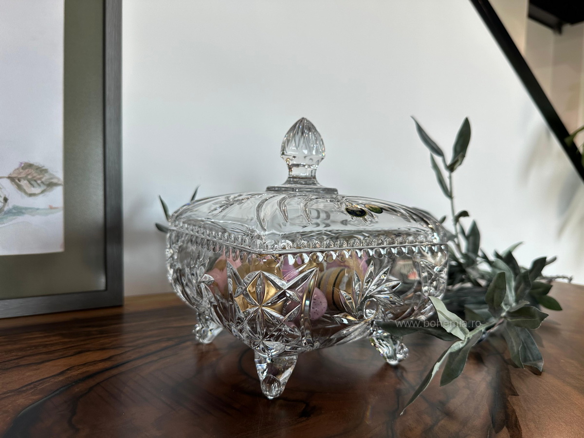 CASETA MARE 24.5 CM CRISTAL DE BOHEMIA - DECOR INGRID