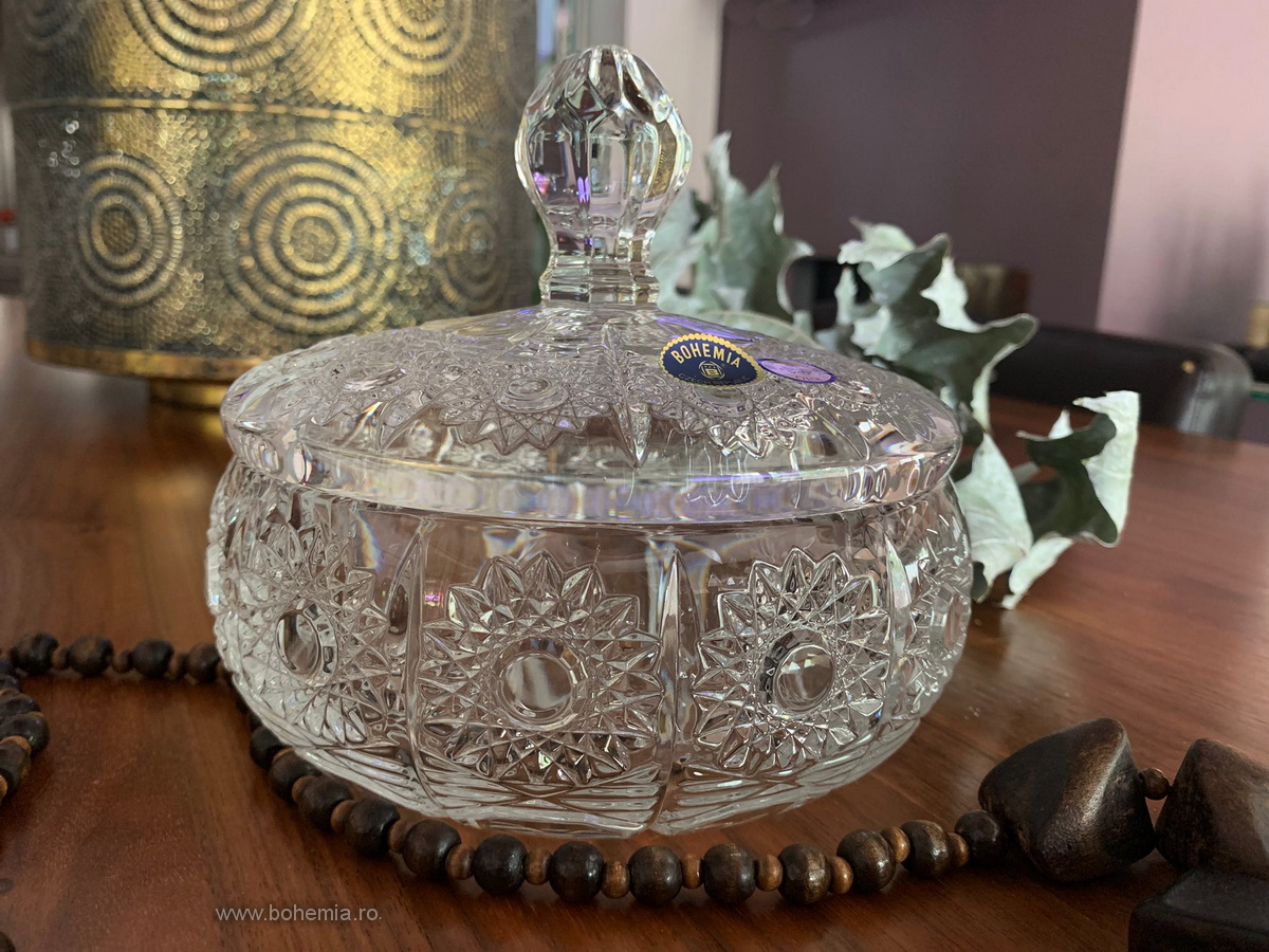 CASETA 17 CM DIN CRISTAL DE BOHEMIA- COLECTIA THEA