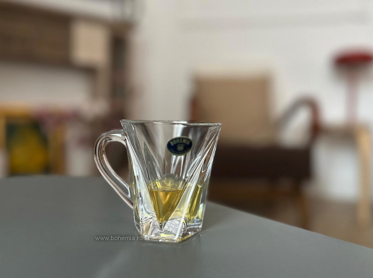 SET 6 CESCUTE PENTRU CAFEA BOHEMIA CRISTALIN - ORIGAMI