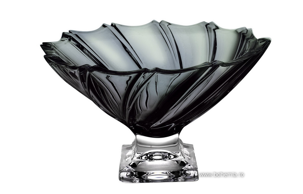FRUCTIERA CU TALPA 30 cm BOHEMIA CRISTALIN -PONTI GREY SMOKE