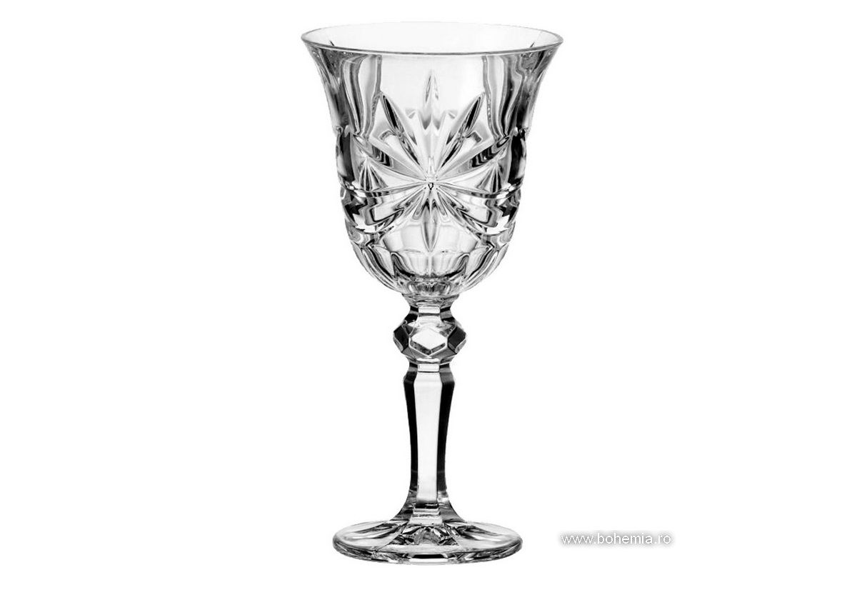 PAHARE DE VIN 280 ML CRISTAL DE BOHEMIA -COLECTIA MIRABELA