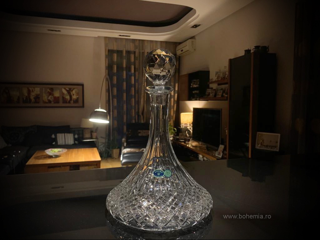 DECANTER DE VIN DIN CRISTAL DE BOHEMIA