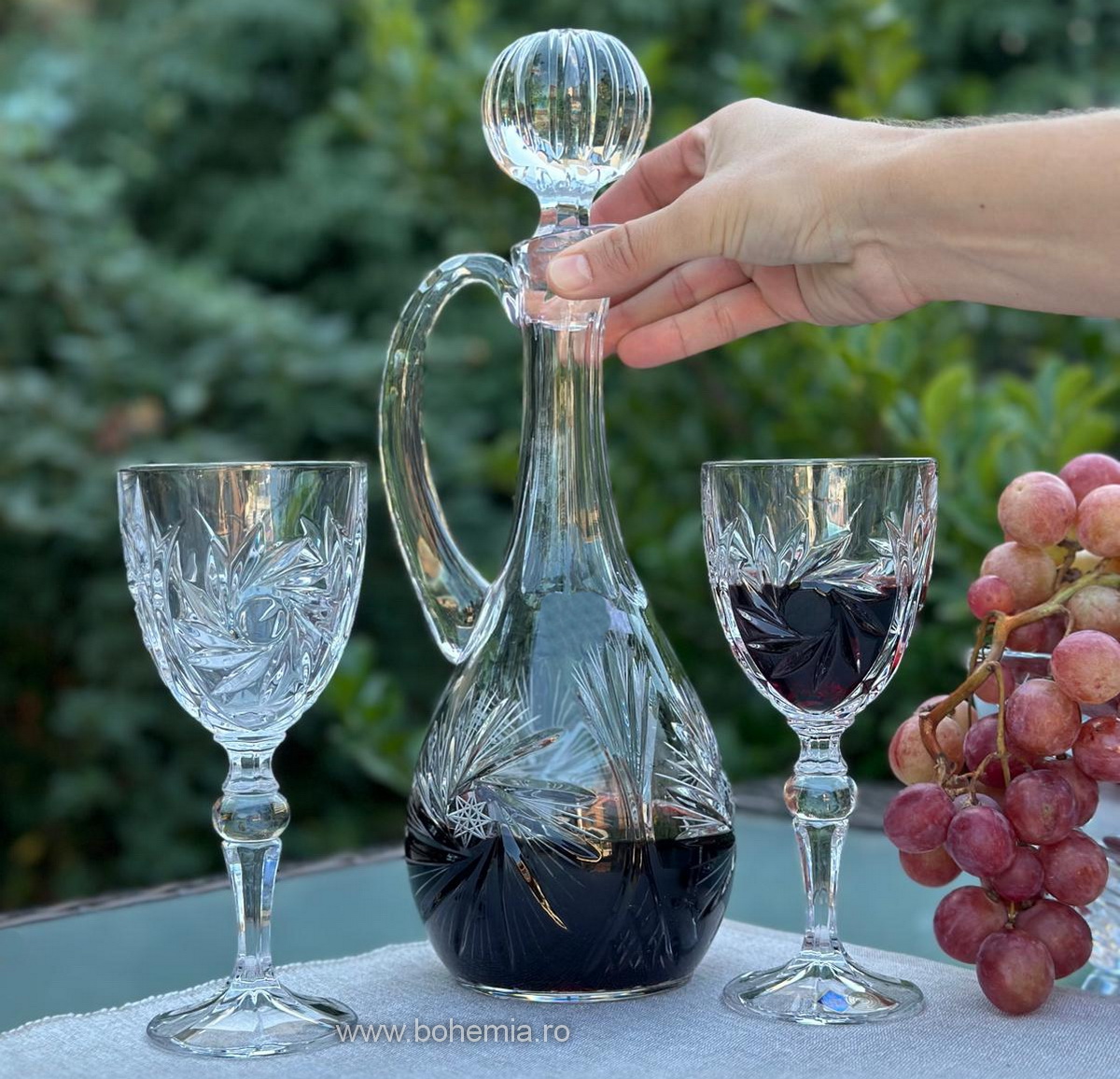 DECANTER DE VIN CRISTAL DE BOHEMIA - COLECTIA INGRID