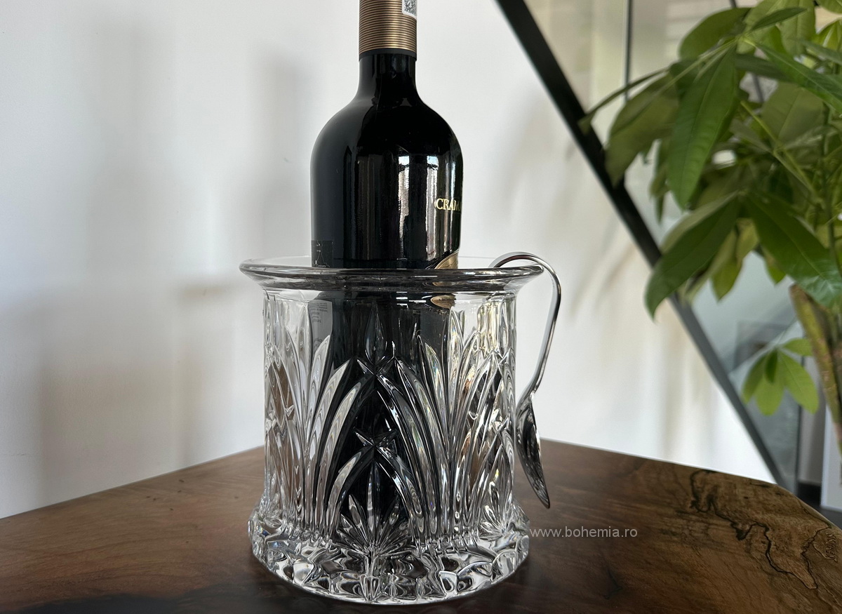 FRAPIERA 15CM CRISTAL BOHEMIA SI LINGURA INOX- COLECTIA ELISE