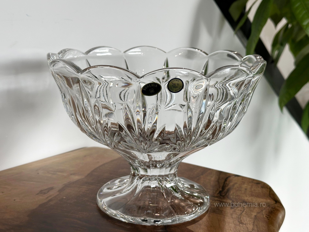 FRUCTIERA 24.5 cm DIN CRISTAL DE BOHEMIA - TULIP