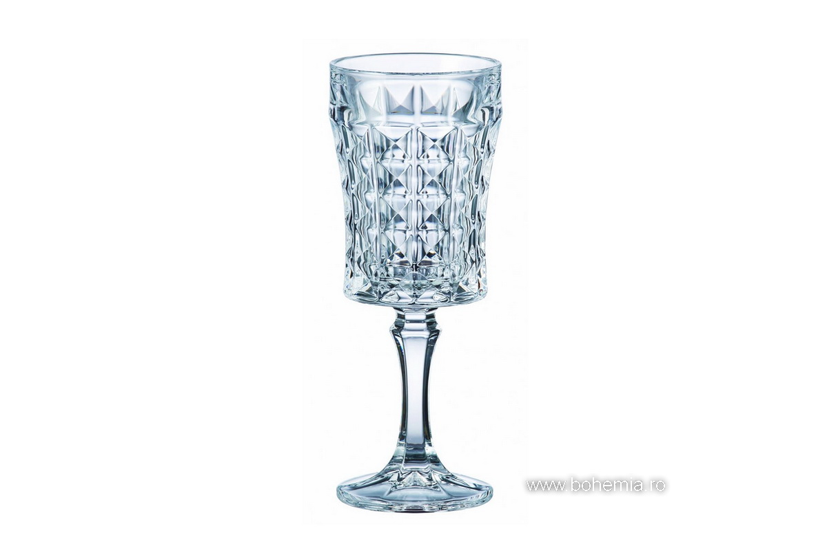 PAHARE DE VIN 200 ML BOHEMIA CRISTALIN COLECTIA DIAMOND
