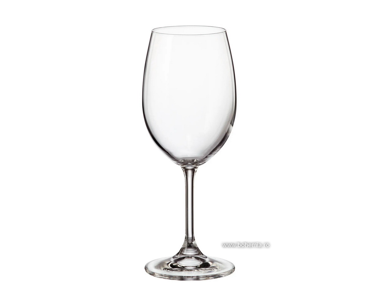 SET 6 PAHARE VIN ALB/ ROSE 350 ml BOHEMIA CRISTALIN- SYLVIA