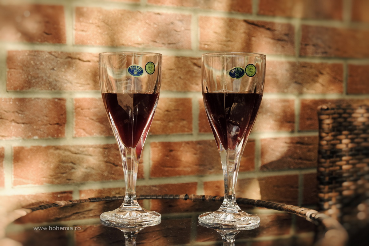PAHARE DE VIN ROSU 290 ml CRISTAL DE BOHEMIA - COLECTIA VICTORIA