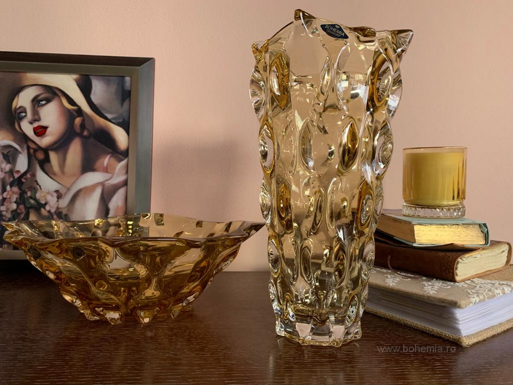 Bohemia Crystalite BOLERO 30cm Bowl and vase