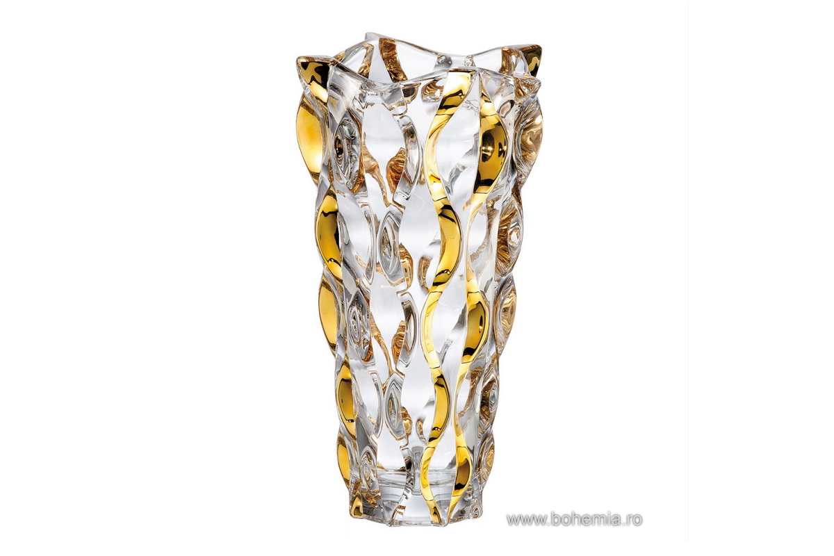 Bohemia Crystalin vase SAMBA 30.5 cm
