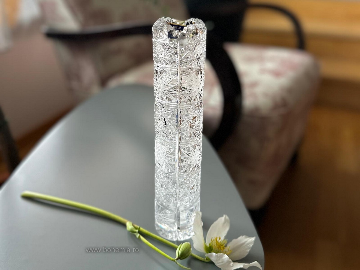 VAZA LUCRATA MANUAL 25.5 CM CRISTAL BOHEMIA- THEA PK