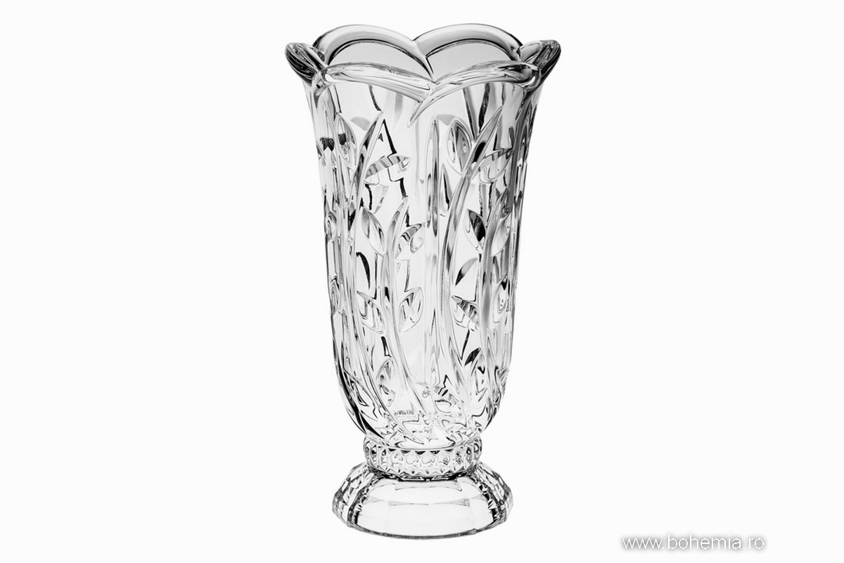 VAZA DIN CRISTAL DE BOHEMIA 25.5 CM - DECOR FLOWER